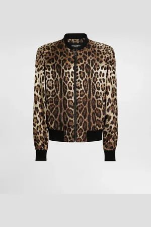 Dolce & Gabbana Bomber En Tissu Technique Avec Plaquette - Homme Manteaux Et Blousons Imprim� Animalier 48