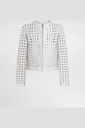 Dolce & Gabbana Blouson En Cuir Nappa Tressé - Homme Manteaux Et Blousons 44
