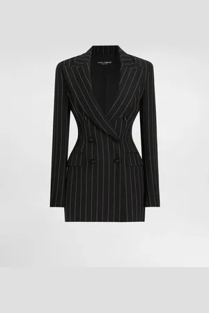 Dolce & Gabbana Veste Croisée En Laine À Rayures Tennis - Femme Vestes 42