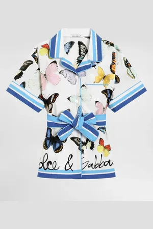 Dolce & Gabbana Poplin Shirt With Butterfly - Femme Tops Et Chemisiers 4 Years
