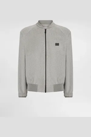 Dolce & Gabbana Bomber En Laine Et Cachemire Avec Plaquette - Homme Manteaux Et Blousons 46