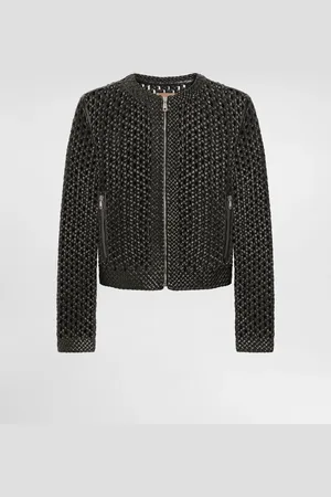 Dolce & Gabbana Blouson En Cuir Nappa Tressé - Homme Manteaux Et Blousons 48