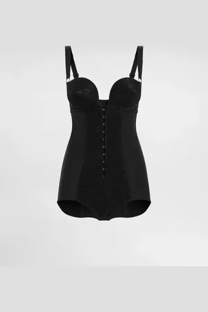 Dolce & Gabbana Body Décolleté Élastique En Dentelle Avec Bonnets En Forme De Cône - Femme Tops Et Chemisiers 38