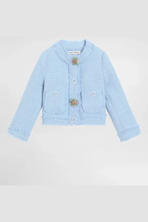 Dolce & Gabbana Single-breasted Raschel Tweed Jacket With Bejeweled Buttons - Femme Manteaux Et Blousons 12+ Years