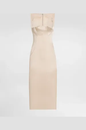 Dolce & Gabbana Robe Fourreau Mi-longue En Satin - Femme Robes Satin 40