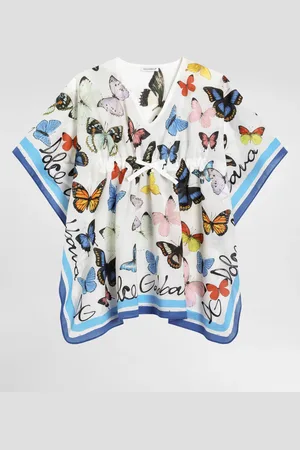 Dolce & Gabbana Caftan En Baptiste À Papillons - Femme Robes S