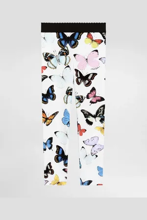 Dolce & Gabbana Leggings En Interlock À Papillons - Femme Pantalons Et Jupes 2 Years