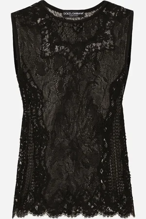 Dolce & Gabbana Pull Ras-de-cou En Jacquard Point Dentelle - Femme T-shirts Et Sweatshirts 36