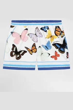 Dolce & Gabbana Short De Pyjama En Popeline Rayée À Papillons - Femme Pantalons Et Jupes 2 Years
