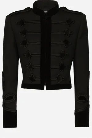 Dolce & Gabbana Veste Frac En Double Gabardine De Laine Avec Brandebourgs - Femme Vestes 38