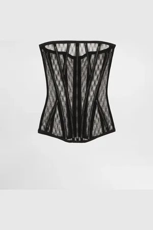 Dolce & Gabbana Bustier En Tulle Ajouré - Femme Tops Et Chemisiers 38