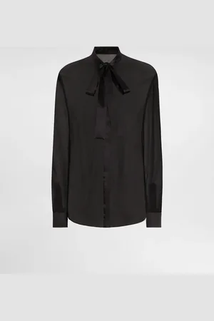 Dolce & Gabbana Chemise En Mousseline Avec Nœud Sur Le Col - Femme Tops Et Chemisiers Soie 36
