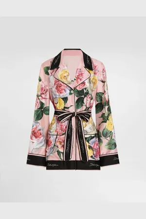 Dolce & Gabbana Chemise De Pyjama En Sergé À Pivoines Et Roses - Femme Tops Et Chemisiers 36