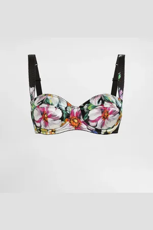 Dolce & Gabbana Soutien-gorge Balconnet En Satin À Fleurs - Femme Lingerie 1b