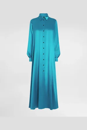 Dolce & Gabbana Caftan Long En Satin De Soie - Femme Robes 38