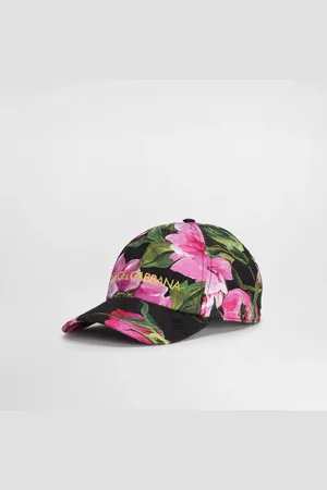 Dolce & Gabbana Casquette De Base-ball En Coton Jacquard Avec Pivoines Et Logo Brodé - Femme Bonnets Et Gants 57