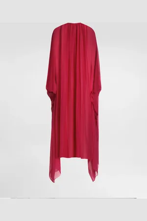 Dolce & Gabbana Caftan Long En Mousseline De Soie Avec Cordon De Serrage - Femme Robes Soie 38