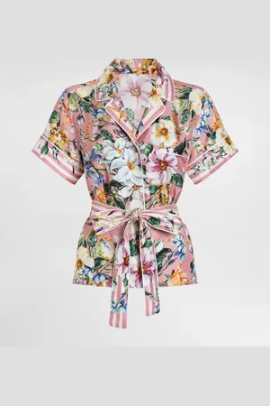 Dolce & Gabbana Chemise De Pyjama En Sergé À Fleurs - Femme Tops Et Chemisiers 36