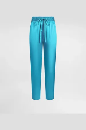 Dolce & Gabbana Pantalon Avec Taille Élastiquée En Satin De Soie - Femme Pantalons Et Shorts 38