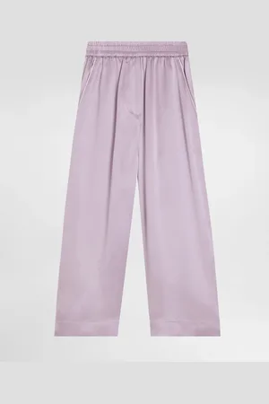 Dolce & Gabbana Pantalon Style Pyjama En Satin De Soie Avec Logo Dg Brodé - Femme Pantalons Et Jupes 8 Years