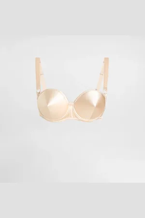 Dolce & Gabbana Soutien-gorge Balconnet En Satin Avec Bonnets En Forme De Cône - Femme Lingerie Rose Poudr� 1b