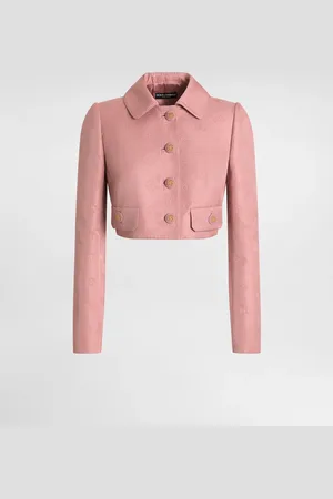 Dolce & Gabbana Short Quilted Jacquard Jacket With All-over Dg Logo - Femme Vestes 36
