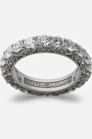 Dolce & Gabbana Sicily Ring In White Gold With Diamonds - Femme Bagues 54
