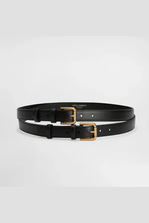 Dolce & Gabbana Ceinture Double Rang En Cuir De Veau - Femme Ceintures Cuir 75