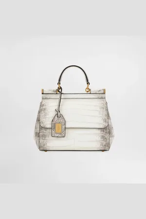 Dolce & Gabbana Sac À Main Sicily Moyen Format En Crocodile Himalaya - Femme Special Selection Onesize