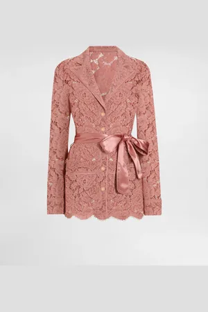Dolce & Gabbana Chemise De Pyjama En Dentelle Cordonnet Florale À Logo Dg - Femme Tops Et Chemisiers 36