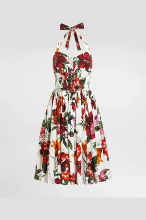 Dolce & Gabbana Robe En Popeline À Fleurs - Femme Robes 36