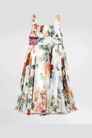 Dolce & Gabbana Robe Sans Manches En Mousseline À Fleurs - Femme Robes 13 Years