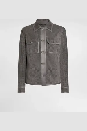 Dolce & Gabbana Blouson En Cuir D’agneau Ajouré - Homme Manteaux Et Blousons 44