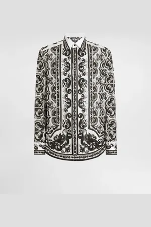 Dolce & Gabbana Chemise Martini En Popeline À Imprimé Majoliques - Homme Chemises 40
