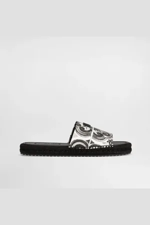 Dolce & Gabbana Sandales Espadrilles En Toile À Imprimé Coquillages - Homme Sandales Et Mules 40