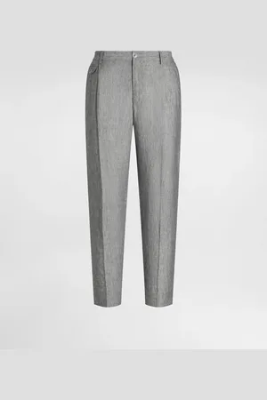 Dolce & Gabbana Pantalon En Toile De Lin Délavée - Homme Pantalons Et Shorts 44