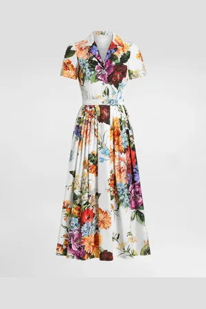 Dolce & Gabbana Robe En Popeline À Bouquet De Fleurs - Femme Robes 40