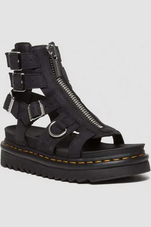 Dr. Martens Sandales Olson en Cuir Tumbled Nubuck À Zip en