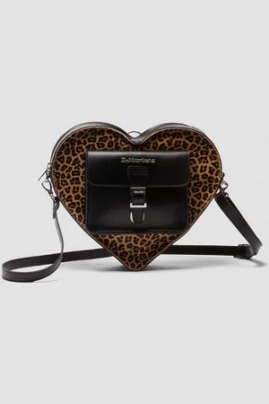 Dr. Martens Sac en Forme De Caur en Hair-On Léopard Et Cuir Kiev en