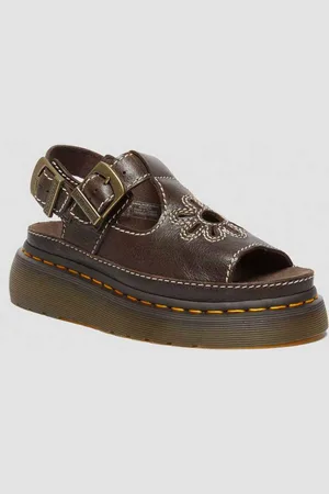 Dr. Martens Sandales Dunnet Flower en Cuir Pleine Fleur en