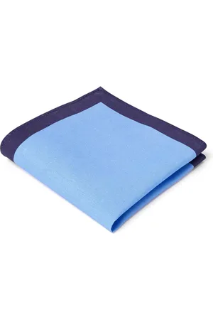 DRAEGER PARIS 1886 Pochette de costume en lin - bleu et violet