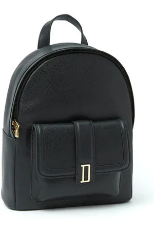 DRAEGER PARIS 1886 Sac à Dos en Cuir Marine Noir - Poche Extérieure