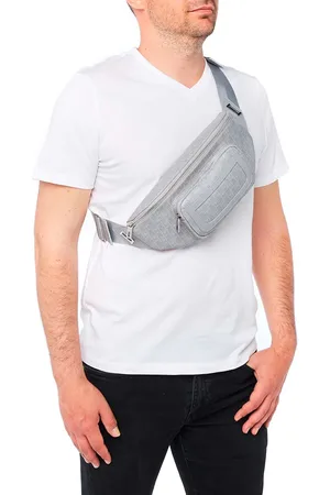 DRAEGER PARIS 1886 Banane double poche zippée - 4 coloris - 100% cuir - Homme - Sangle ajustable