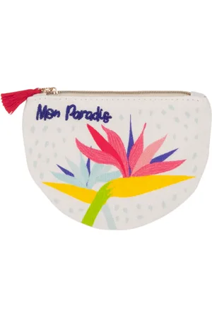DRAEGER PARIS 1886 Porte-monnaie imprimé fleurs exotiques