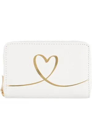 DRAEGER PARIS 1886 Portefeuille femme - coeur doré - blanc