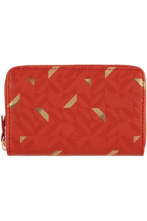 DRAEGER PARIS 1886 Portefeuille femme - rouge et doré