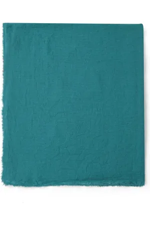 DRAEGER PARIS 1886 Foulard à franges - bleu canard