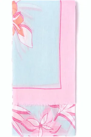 DRAEGER PARIS 1886 Grand Paréo Femme - Imprimé Hawaï - Rose - 100% Coton - 100x180 cm