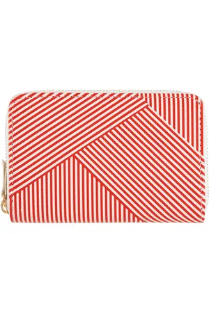 DRAEGER PARIS 1886 Portefeuille femme - rayures blanches et rouges