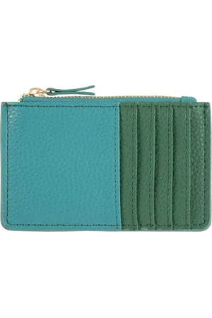DRAEGER PARIS 1886 Porte-cartes zippé - turquoise et vert